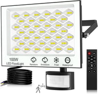 Viugreum 100W LED reflektor mozgásérzékelővel, távirányítóval, 10000 lm, 6500K, IP66 vízálló 1