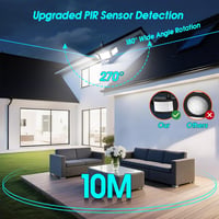 Viugreum 200W LED reflektor mozgásérzékelővel, 30000 lm, távirányítóval, IP66 3