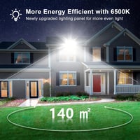 Viugreum LED Kültéri Reflektor, 2 db, 300W, 30000 lm, IP66 Vízálló, 6500K Hideg Fehér, 120° Szórási Szög, 80 cm Kábellel, Kerthez, Garázshoz 2
