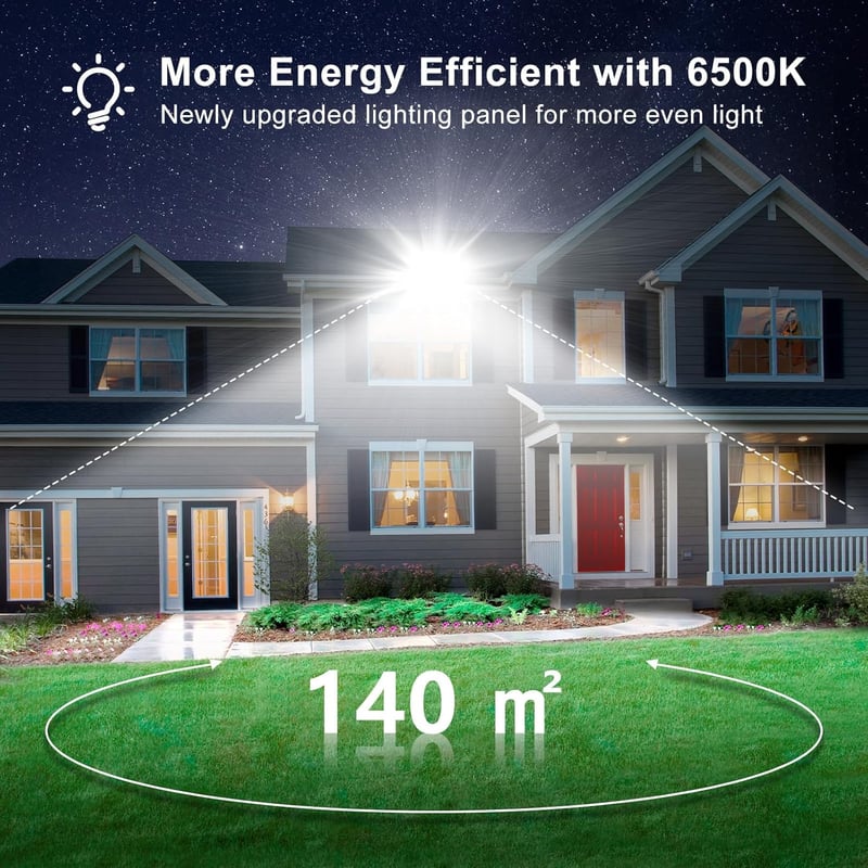Viugreum LED Kültéri Reflektor, 2 db, 300W, 30000 lm, IP66 Vízálló, 6500K Hideg Fehér, 120° Szórási Szög, 80 cm Kábellel, Kerthez, Garázshoz