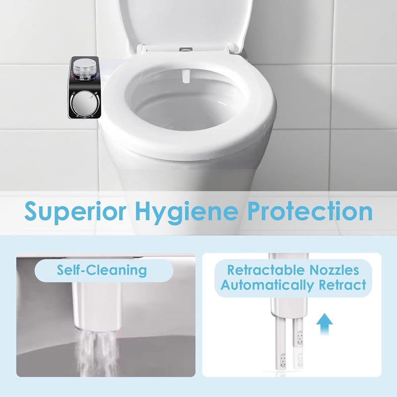 VivaLox Bidet Attachment Ultravékony Wc-Hez, Hideg-Meleg Vízzel