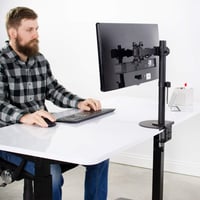 VIVO STAND-AC01R Oceľová vystužovacia doska na montáž na tenké sklenené a krehké stolové dosky, čierna 5