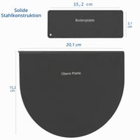 VIVO STAND-AC01R Oceľová vystužovacia doska na montáž na tenké sklenené a krehké stolové dosky, čierna 2