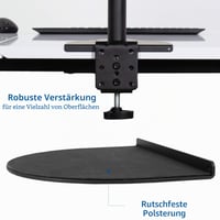 VIVO STAND-AC01R Oceľová vystužovacia doska na montáž na tenké sklenené a krehké stolové dosky, čierna 3