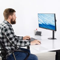 VIVO STAND-AC01R Oceľová vystužovacia doska na montáž na tenké sklenené a krehké stolové dosky, čierna 8
