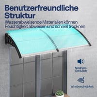 VIVOHOME polikarbonát előtető ajtóra és ablakra, alumínium kerettel - 300x100 cm 6