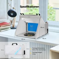 VIVOHOME Airbrush Kivonatrendszer LED Világítással és Forgóasztallal 7