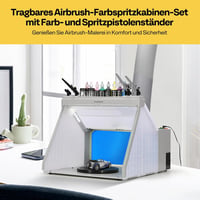 VIVOHOME Airbrush Kivonatrendszer LED Világítással és Forgóasztallal 2