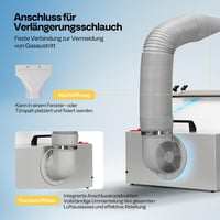 VIVOHOME Airbrush Kivonatrendszer LED Világítással és Forgóasztallal 4