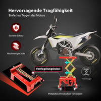 VIVOHOME motorkerékpár emelő 160 kg-ig, 34-85 cm magasságig állítható 3
