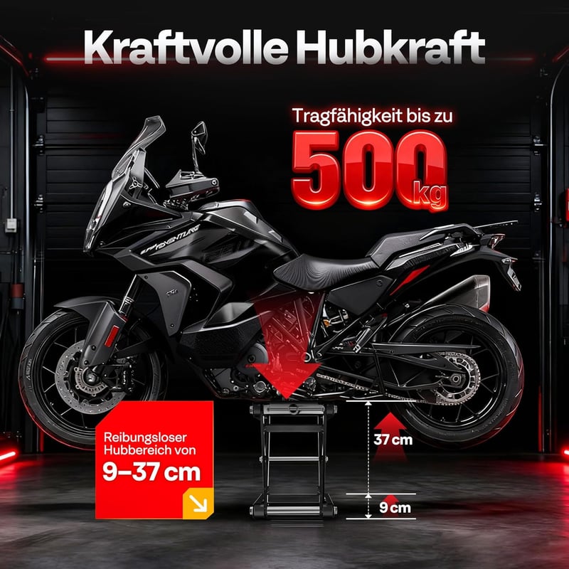 VIVOHOME Motoros Emelő Olló Szerkezet 500 kg Teherbírás Motorkerékpár ATV