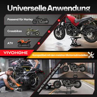 VIVOHOME Motoros Emelő Olló Szerkezet 500 kg Teherbírás Motorkerékpár ATV 5