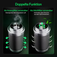 VIVOSUN 200 mm aktiv szenes szagszuro grow filter csoventilator elo szuroval grow sátorhoz grow boxhoz ughazhoz 4