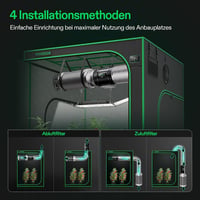 VIVOSUN 200 mm aktiv szenes szagszuro grow filter csoventilator elo szuroval grow sátorhoz grow boxhoz ughazhoz 5