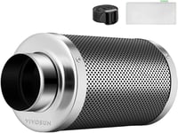 VIVOSUN 200 mm aktiv szenes szagszuro grow filter csoventilator elo szuroval grow sátorhoz grow boxhoz ughazhoz 1