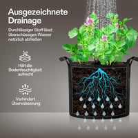 VIVOSUN 5 db 20 L Növénytermesztő Zsák Fekete Nem-szőtt Anyagból, Erősített Szövetű Ültető Konténer Fogantyúval, Vízelvezető Lyukakkal

AI:  2