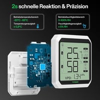 VIVOSUN AeroLab THB1 Bluetooth Hőmérő és Páratartalom Mérő - Digitális Kijelző, Adattárolás, Kettős Csatorna, VPD Mérés, Okos Hőmérséklet Mo 3