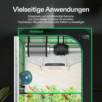VIVOSUN Aktív Szénszűrő 150 mm - Szagtalanító Ausztrál Aktív Szénnel, Előszűrővel, Megfordítható Peremmel, Növénysátorhoz, 15x40 cm - Silver 7