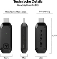 VIVOSUN GrowHub E25 Okos Vezérlő - WiFi-s Növénysátor Irányító Rendszer, E42/E42A Kompatibilis, Applikációval Vezérelhető Hidroponikus Eszkö 7