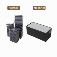 Set de 4 cutii de depozitare pliabile Vixzoid pentru CD-uri, cu capac, dimensiuni 35x17x14 cm 4