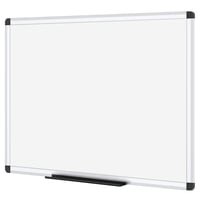 VIZ-PRO Mágneses Fehértábla Alumínium Kerettel és Markertartóval, Szárazon Törölhető, 90 x 60 cm, Irodai és Iskolai Használatra 1