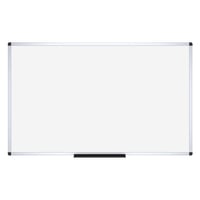 Magnetická tabuľa VIZ-PRO s hliníkovým rámom a odkladacou lištou na fixky, odolná proti poškriabaniu, 180 x 120 cm, na použitie v kanceláriách a školách 2