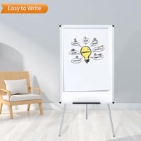 VIZ-PRO Mágneses Whiteboard Állvánnyal 90 x 60 cm, Fehértábla Easel Állvánnyal, Irodai és Iskolai Prezentációs Tábla 6