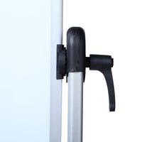 Mobilná otočná biela tabuľa VIZ-PRO 110x75 cm, obojstranná magnetická tabuľa s hliníkovým rámom, stojan na kolieskach 4