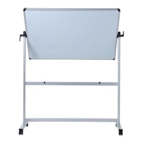 Mobilná otočná biela tabuľa VIZ-PRO 110x75 cm, obojstranná magnetická tabuľa s hliníkovým rámom, stojan na kolieskach 2