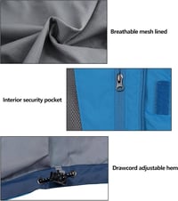 Vízálló Lélegző Esőkabát Férfi Könnyű Szélálló Softshell Kabát Túrázáshoz Kerékpározáshoz, S-es méret 4