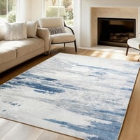 VK·LIVING Modern Szőnyeg 120x170 cm Puha Csúszásmentes Szürke Kék Nappali Hálószoba 1