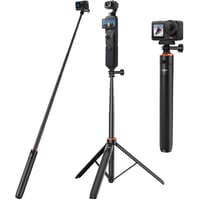 Vkesen 136 cm Selfie Stick statív pre DJI Osmo Pocket 3/4/4P, GoPro Hero 13/12/11/10/9, Osmo Action 5 Pro/4, akčné kamery AKASO EK7000, výsuvná rukoväť a statív 2 v 1 1