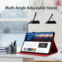 Husă tip flip din piele ecologică Vkooer pentru Lenovo Tab P11 2nd Gen / Pad Plus 2023 (11,5 inchi) TB350FU TB350XU, cu suport și compartiment pentru stylus, roșu 2