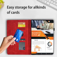 Husă tip flip din piele ecologică Vkooer pentru Lenovo Tab P11 2nd Gen / Pad Plus 2023 (11,5 inchi) TB350FU TB350XU, cu suport și compartiment pentru stylus, roșu 3