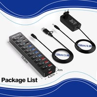 VKUSRA 11 portos USB-C 3.2 hub tápegységgel, 10Gbps adatátvitel 7
