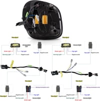 VLAND Hátsó Lámpa Smart Fortwo Forfour 453 2014-2019 LED Fényszóró 8