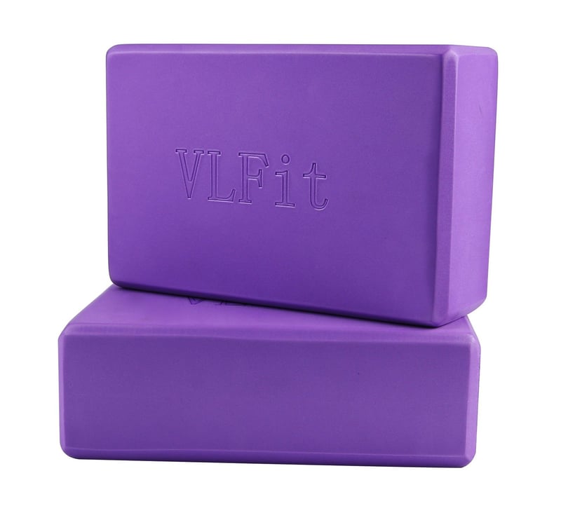 Set 2 Blocuri Yoga VLFit - Blocuri Fitness din Spumă EVA de Înaltă Densitate pentru Yoga, Pilates și Stretching - Ușoare și Ecologice