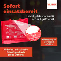 VLITEX Hasiaca deka 3x4 m XL – Požiarna ochrana lítiových batérií, ohňovzdorný silikón a E-sklenené vlákno, núdzová deka vyvinutá v Nemecku 6