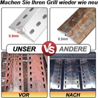 Vnierxful 36,5x12cm Rozsdamentes Grill Égőlap Takaró 3db Enders Chicago Boston Tepro Barbecook 5