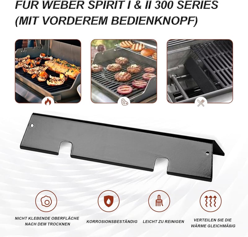 Vnierxful Flavorizer Bars Weber Spirit 300 GS4 II 310 320 330 Grill Hőlemezes Csere
