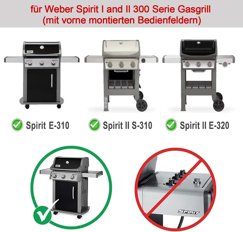 Vnierxful Flavorizer Bars Weber Spirit 300 GS4 II 310 320 330 Grill Hőlemezes Csere