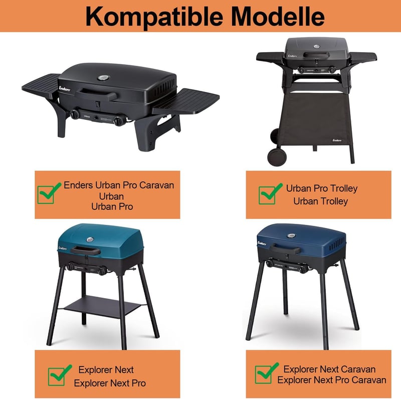 Vnierxful öntöttvas grillrács Enders Explorer Urban Pro 32x24 cm