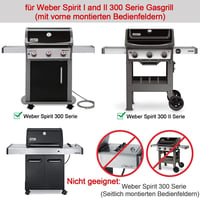 Vnierxful rozsdamentes acélból készült grill aroma sín Weber Spirit 300 sorozathoz 7