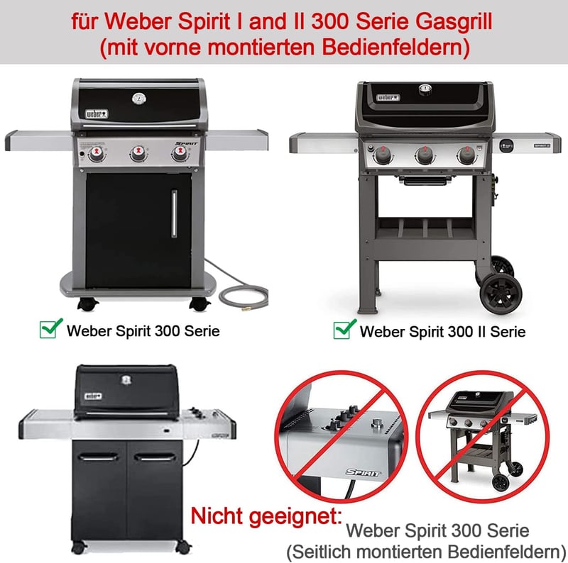 Vnierxful rozsdamentes acélból készült grill aroma sín Weber Spirit 300 sorozathoz