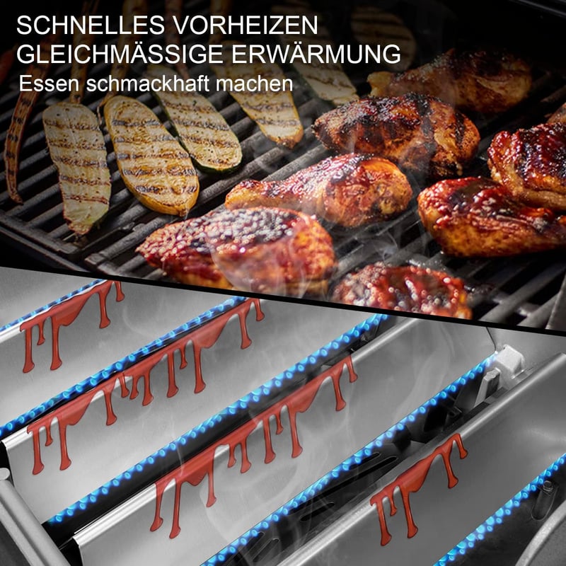 Vnierxful rozsdamentes acélból készült grill aroma sín Weber Spirit 300 sorozathoz