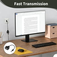 Adaptor Ethernet Vnuipofa RJ45 Splitter 1 tată la 2 mamă, 30 cm, pentru cablu de rețea Cat5, Cat5e, Cat6, Cat7, TV, Router, Computer, LAN 6