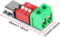 VOANZO USB-C PD Trigger Board gyorstöltéshez 5V-20V Power Delivery modul 7
