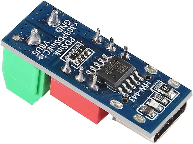 VOANZO USB-C PD Trigger Board gyorstöltéshez 5V-20V Power Delivery modul