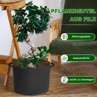 Voarge 5 db Növénynevelő Zsák 12L Burgonya Paradicsom Paprika Virág Termesztéshez 2