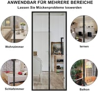 Voarge Mágneses Szúnyogháló Ajtóra 95x210cm - Ragasztós Szerelés 3